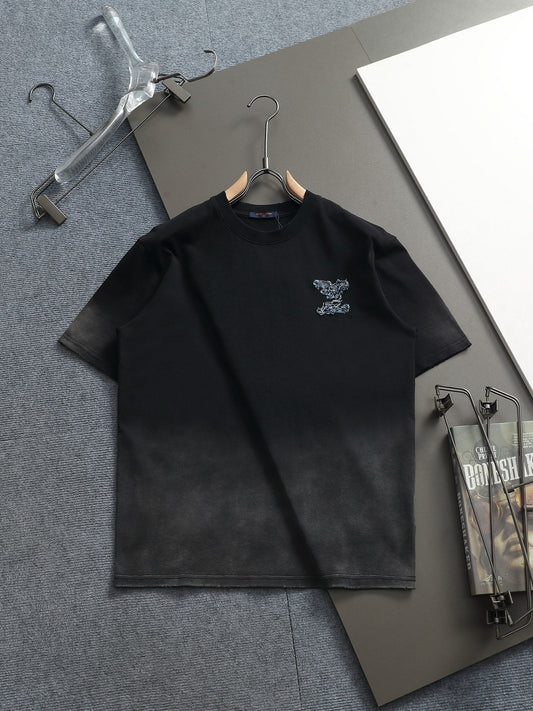 260113 New high-quality tie-dye gradient T-shirt
