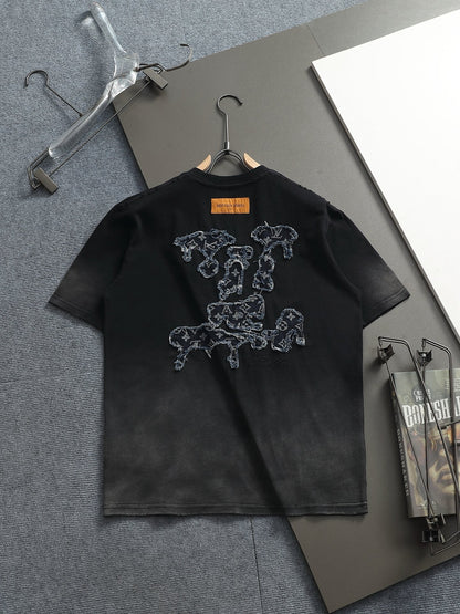 260113 New high-quality tie-dye gradient T-shirt