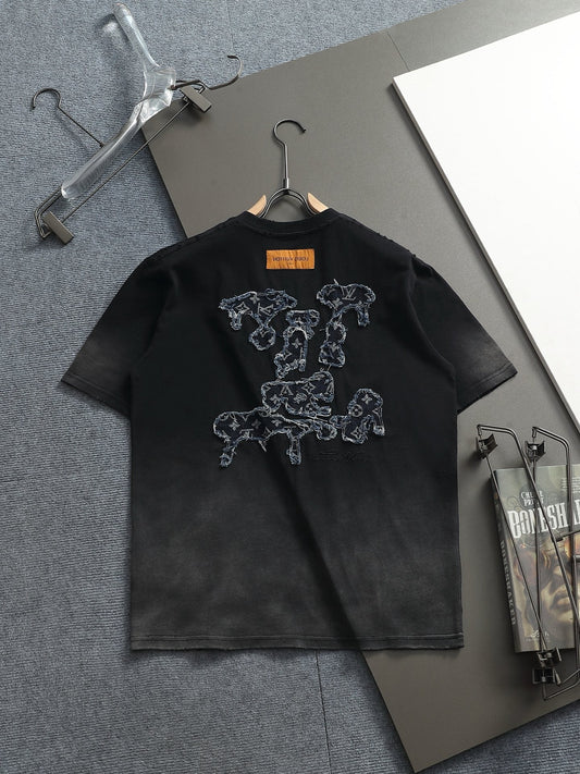 260113 New high-quality tie-dye gradient T-shirt