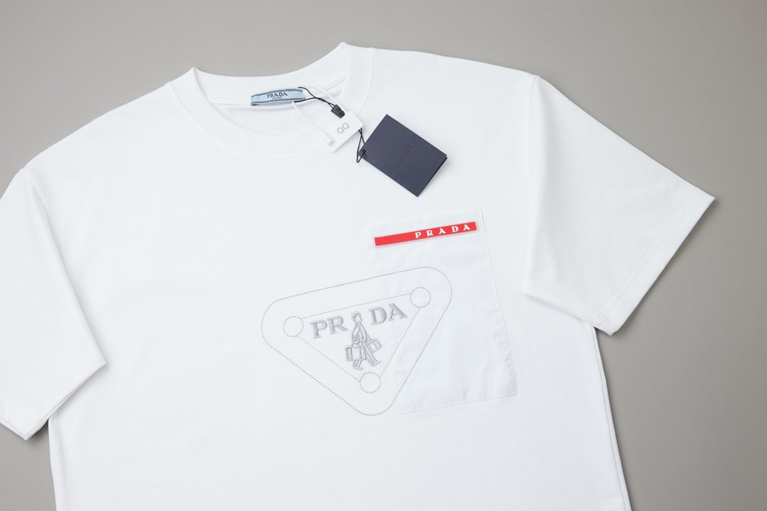 260120 New high-quality classic boys' embroidered T-shirt