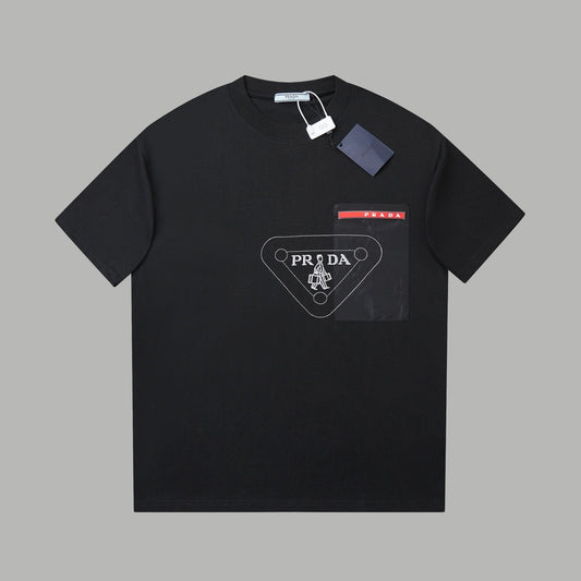 260120 New high-quality classic boys' embroidered T-shirt