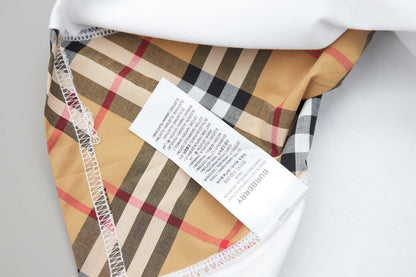 260120 New high-quality checked patchwork embroidered T-shirt