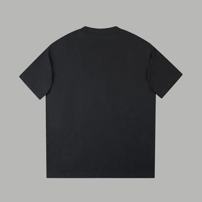 260120 New high-quality checked patchwork embroidered T-shirt