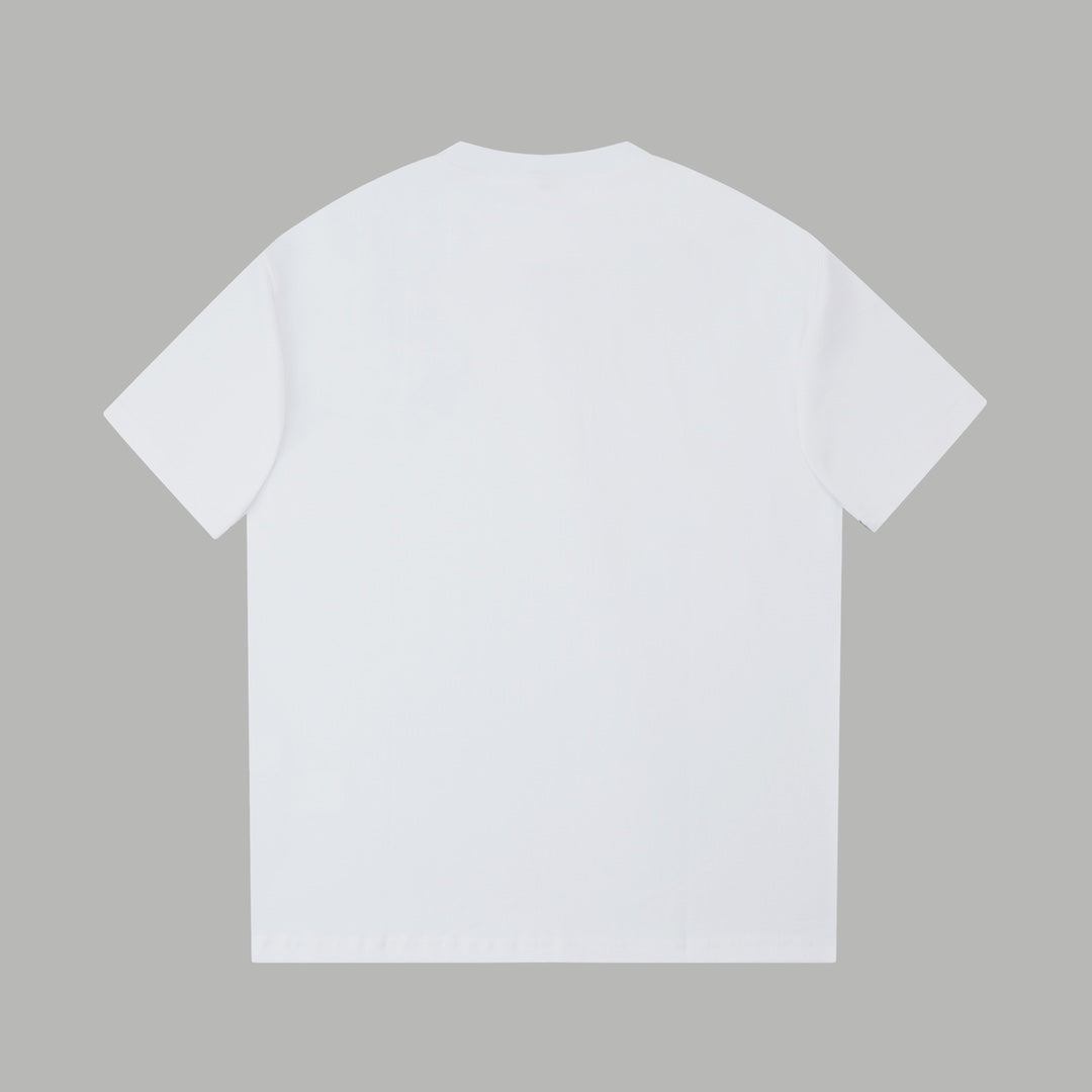 260120 New high-quality checked patchwork embroidered T-shirt