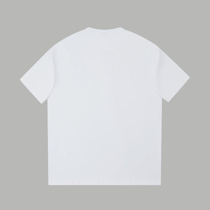 260120 New high-quality checked patchwork embroidered T-shirt