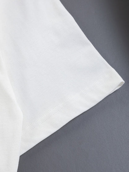 260120 New high-quality embroidered T-shirt with font design
