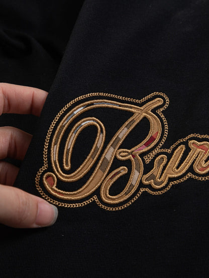 260120 New high-quality embroidered T-shirt with font design