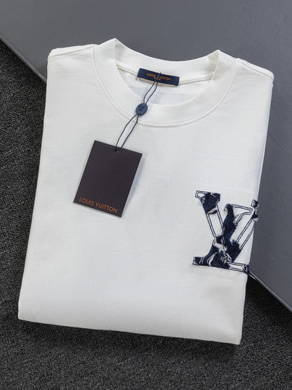 260120 New high-quality special embroidery craft T-shirt