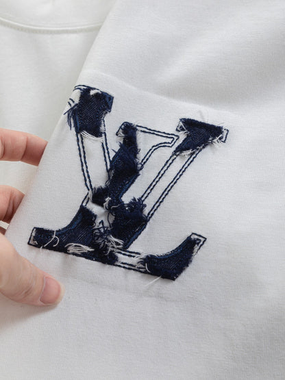 260120 New high-quality special embroidery craft T-shirt