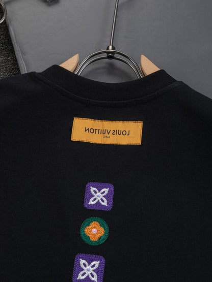 260120 New high-quality special embroidery craft T-shirt