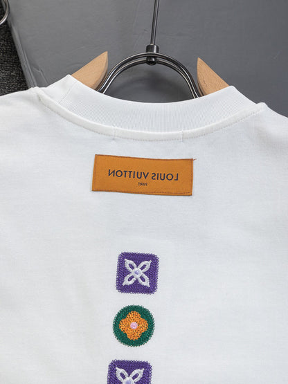 260120 New high-quality special embroidery craft T-shirt