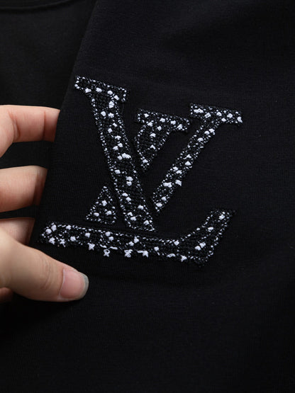 260120 New high-quality special embroidery craft T-shirt