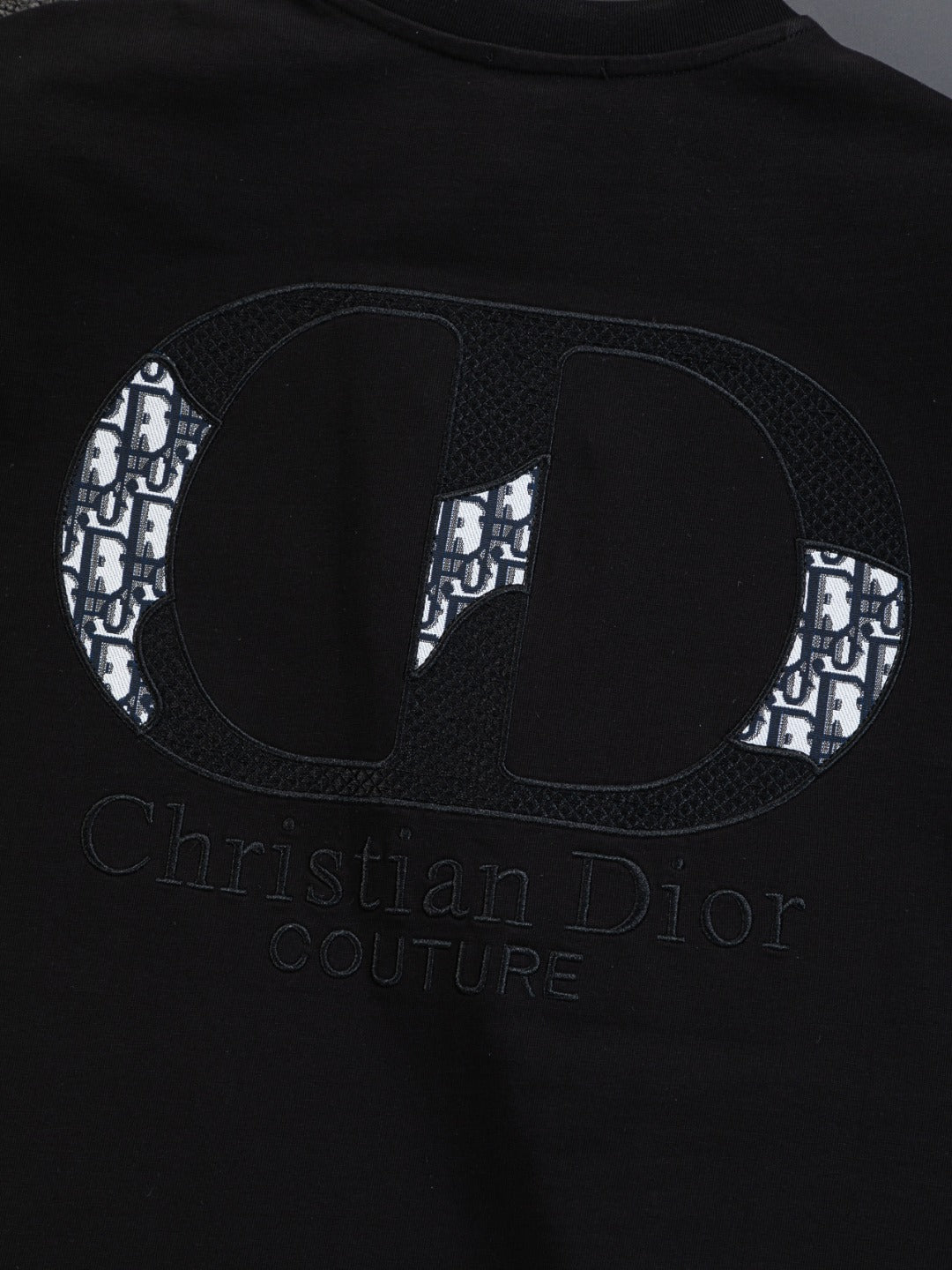 260120 New high-quality embroidered patchwork color-matched T-shirt