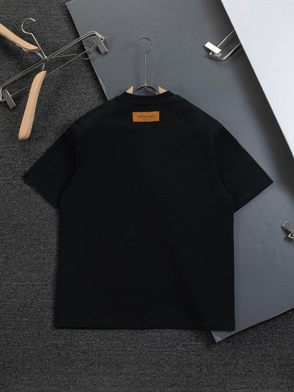 260120 New high-quality and elaborately crafted plush foam printed T-shirt