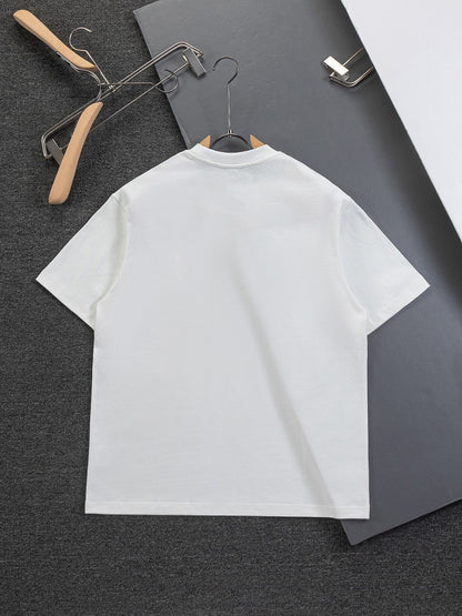 260120 New high-quality classic checkered printed T-shirt