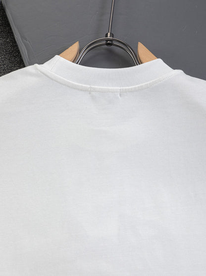 260120 New high-quality classic checkered printed T-shirt