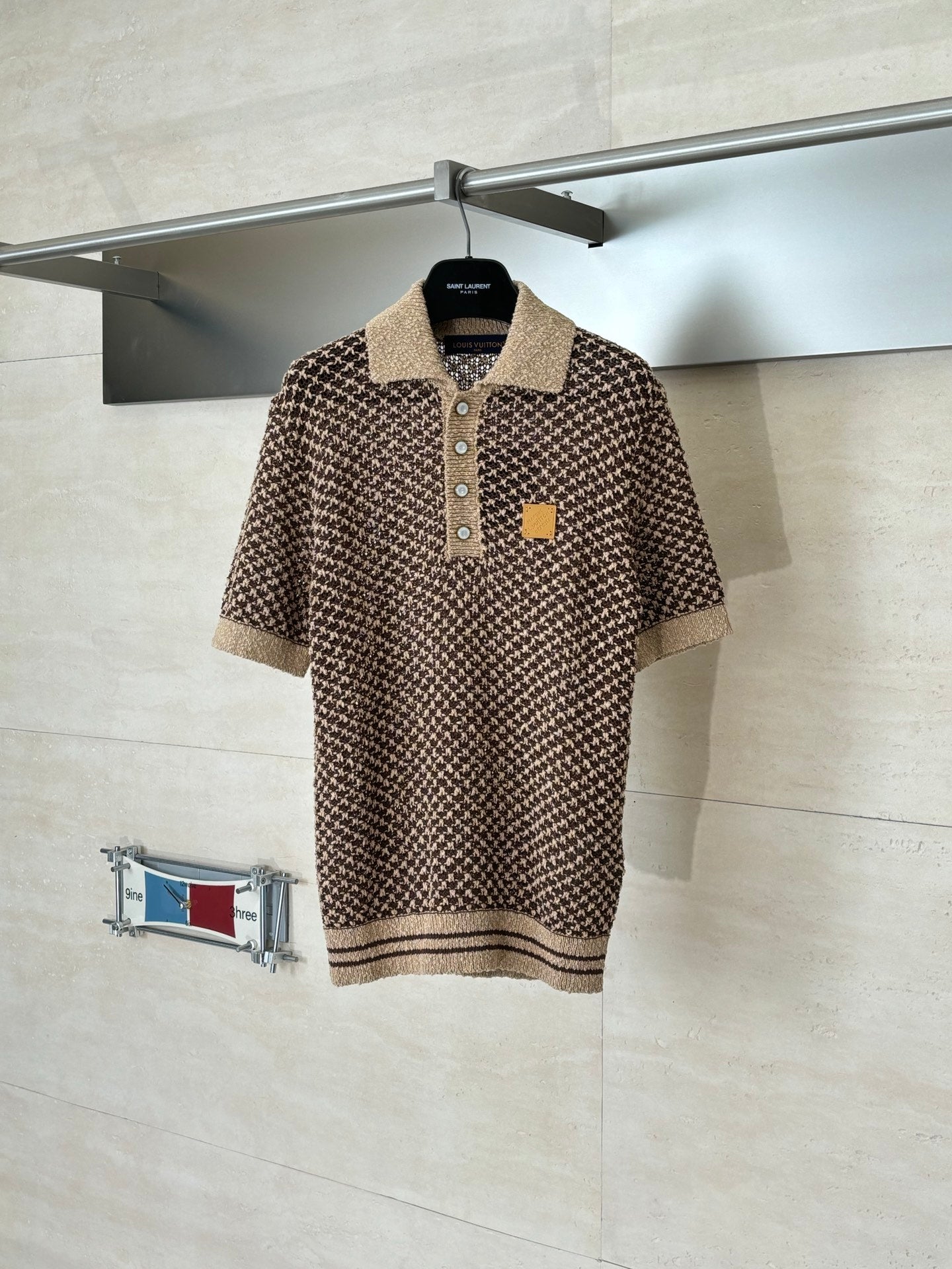 260120 New high-quality mesh thick-needle knitted short-sleeved Polo shirt