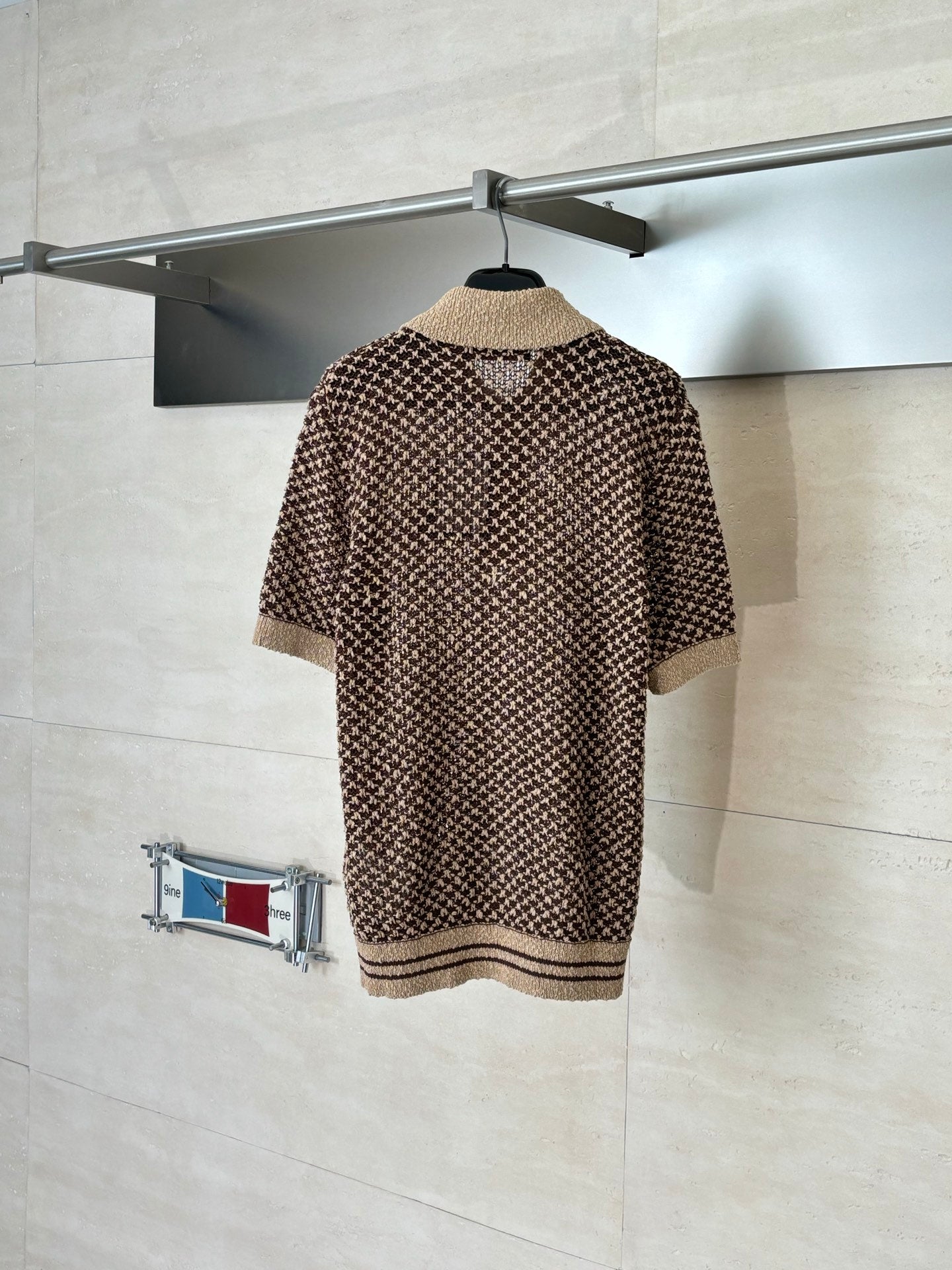 260120 New high-quality mesh thick-needle knitted short-sleeved Polo shirt