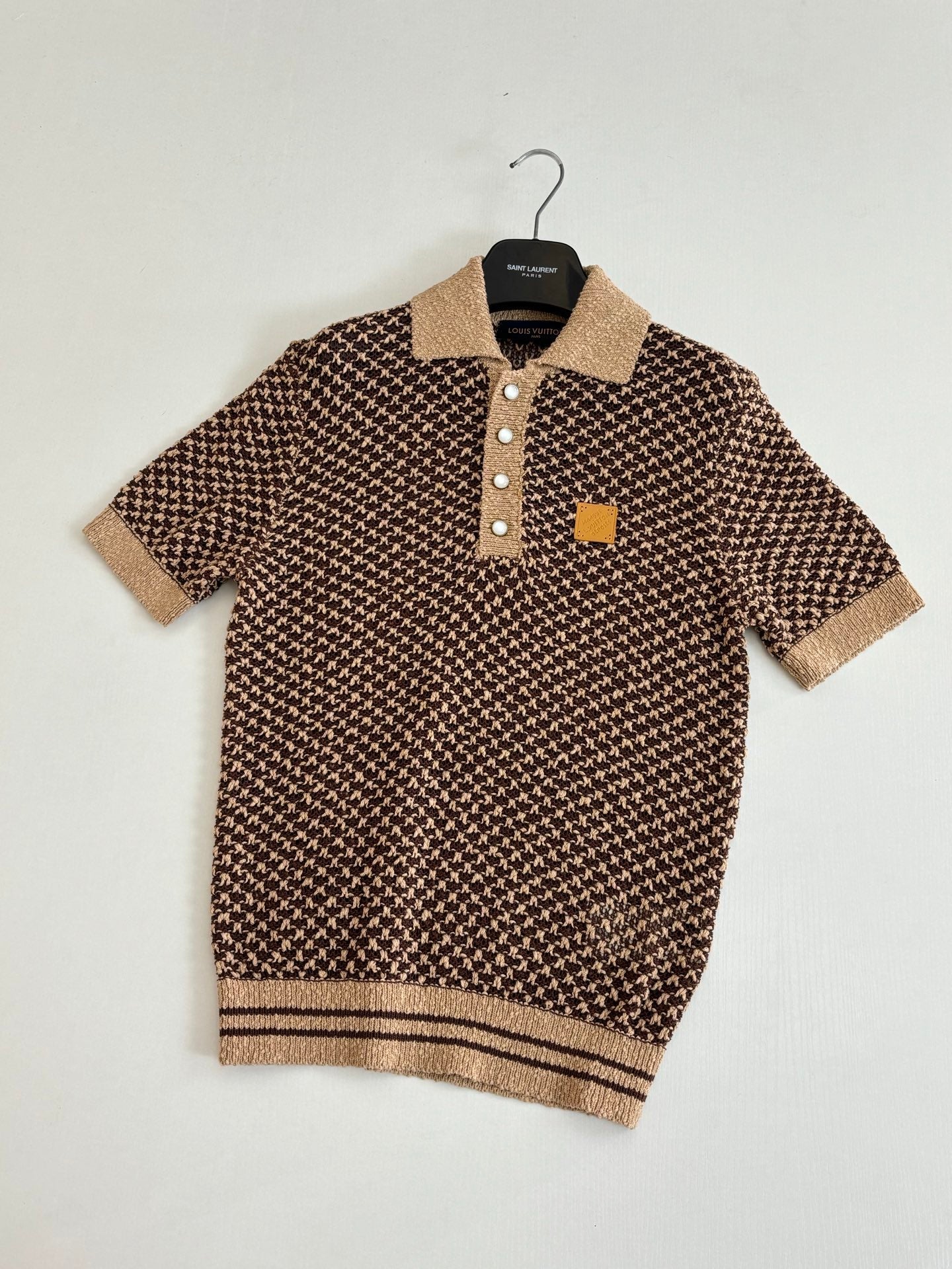260120 New high-quality mesh thick-needle knitted short-sleeved Polo shirt