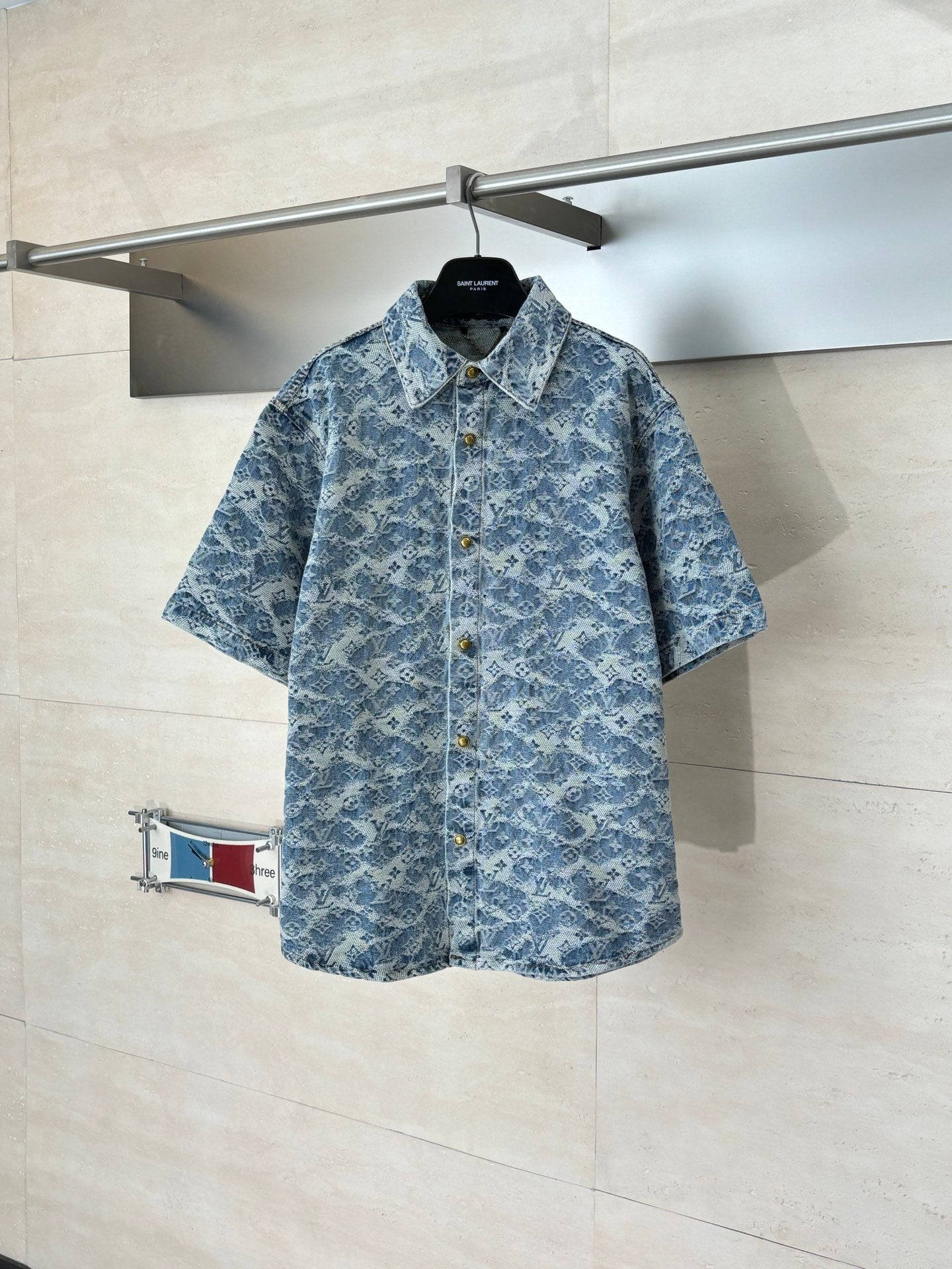 260120 New high-quality washed full-print jacquard denim jacket