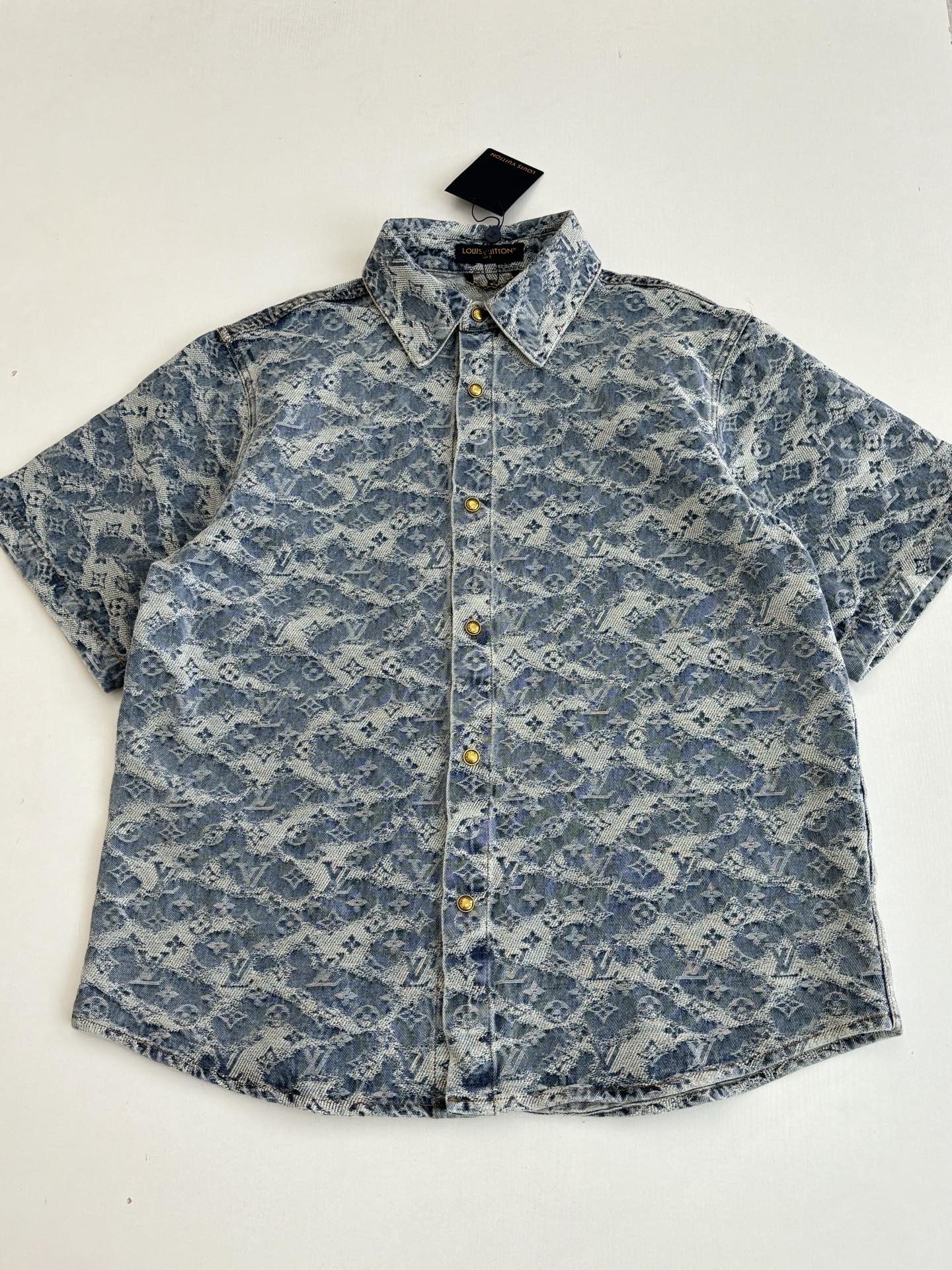 260120 New high-quality washed full-print jacquard denim jacket