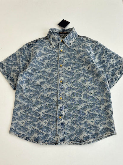 260120 New high-quality washed full-print jacquard denim jacket