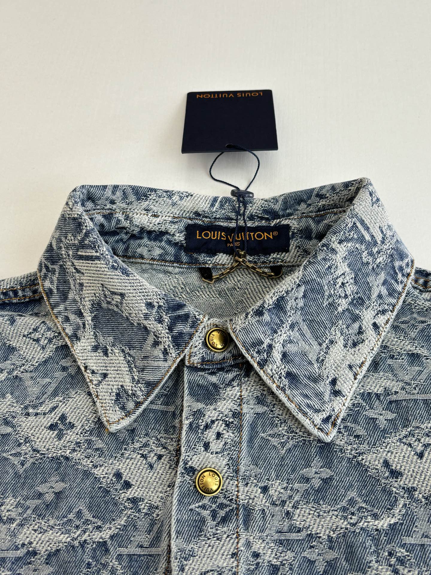 260120 New high-quality washed full-print jacquard denim jacket