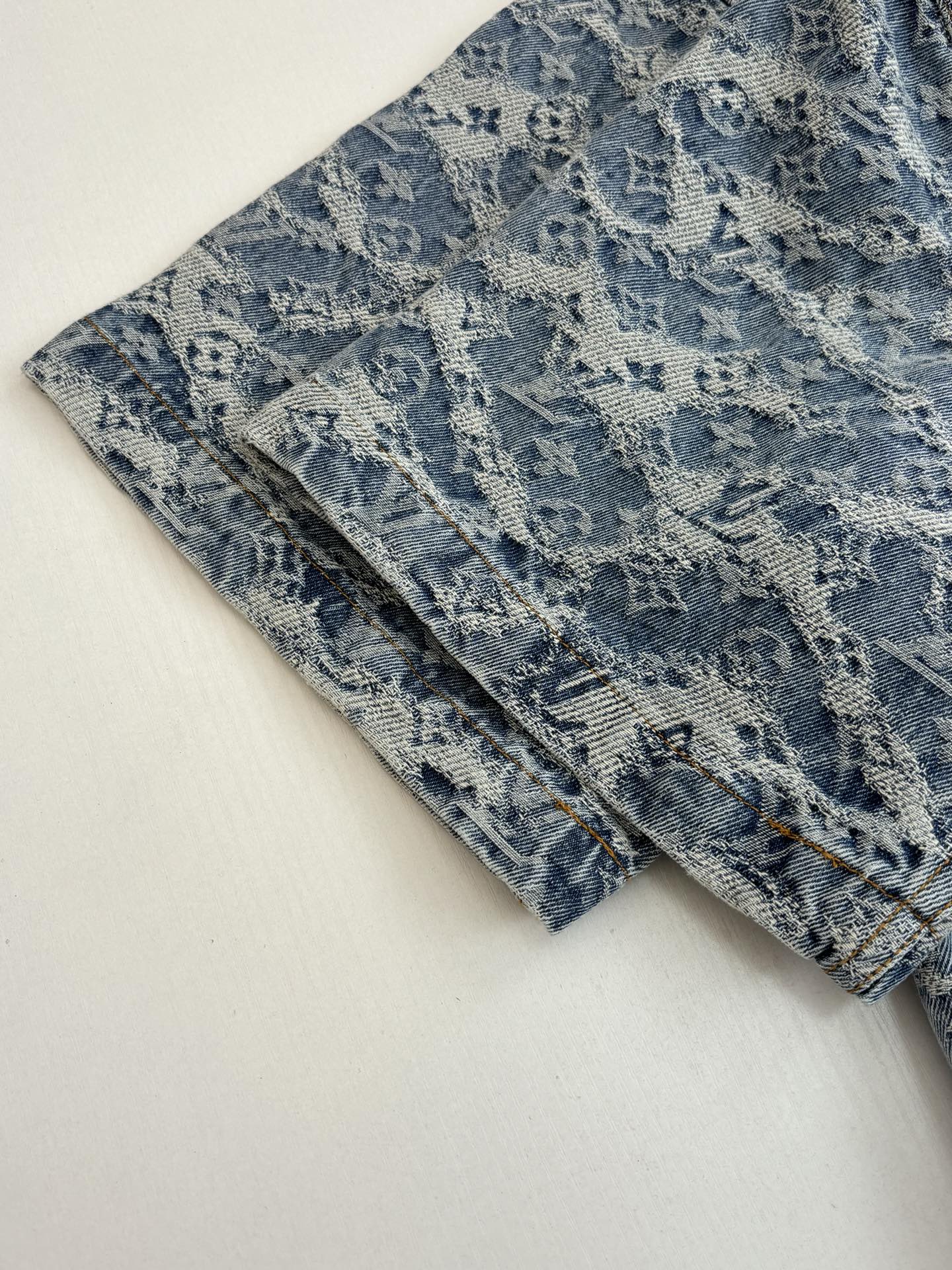 260120 New high-quality washed full-print jacquard denim jacket