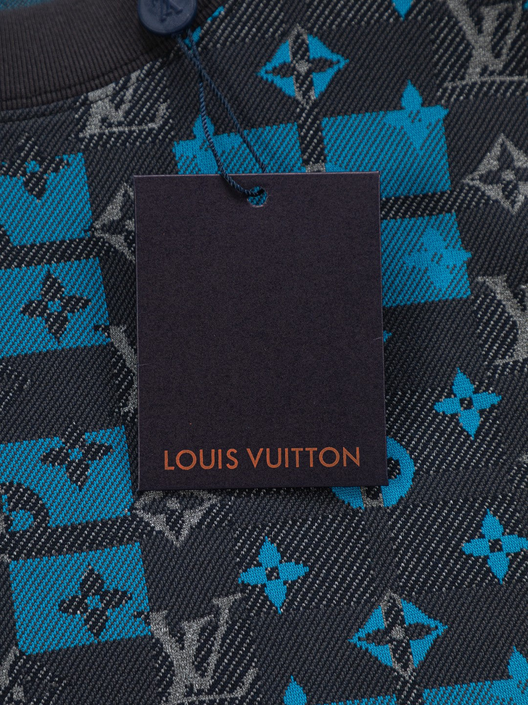 260306 New high-quality multi-color jacquard checkered T-shirt
