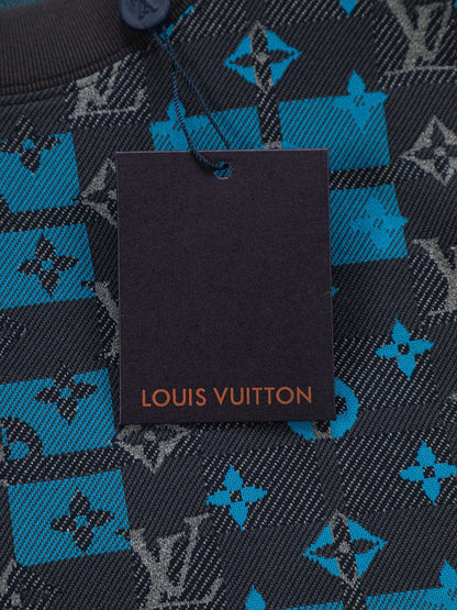 260306 New high-quality multi-color jacquard checkered T-shirt