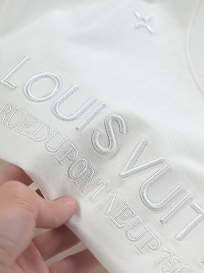 260306 New high-quality and simple embroidered T-shirt