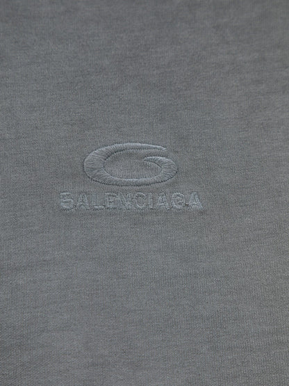 260306 New high-quality heavy-duty washed gradient-color embroidered patchwork T-shirt