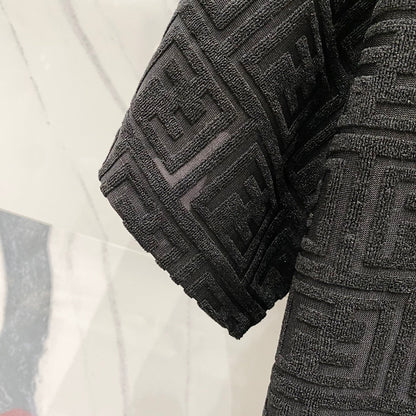 260306 New high-quality jacquard towel fabric T-shirt