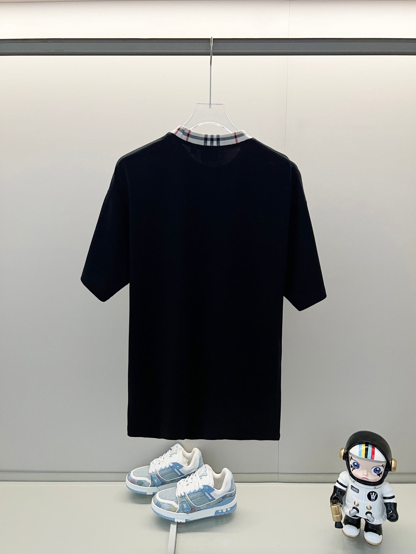 260306 New high-quality striped collar embroidered T-shirt