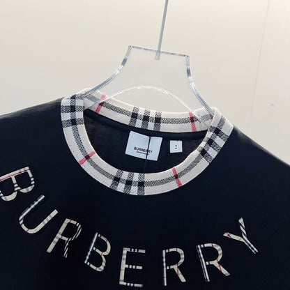260306 New high-quality striped collar embroidered T-shirt