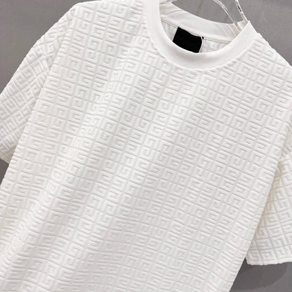 260306 New high-quality custom jacquard fabric T-shirt