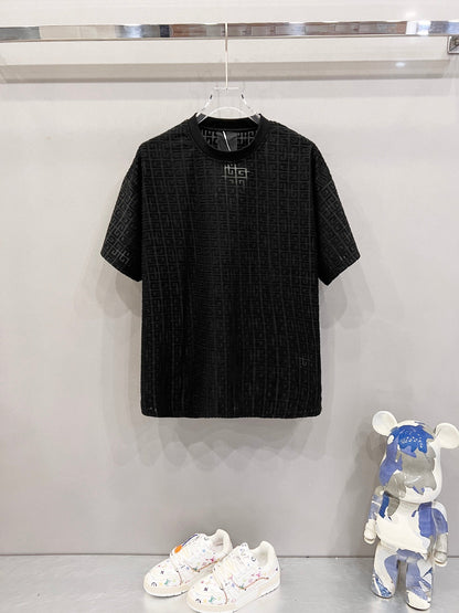 260306 New high-quality custom jacquard fabric T-shirt