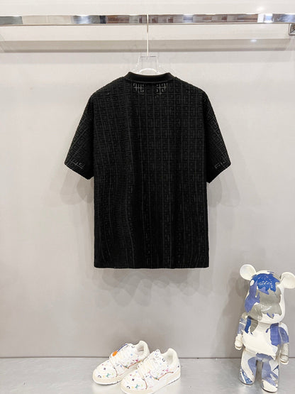 260306 New high-quality custom jacquard fabric T-shirt