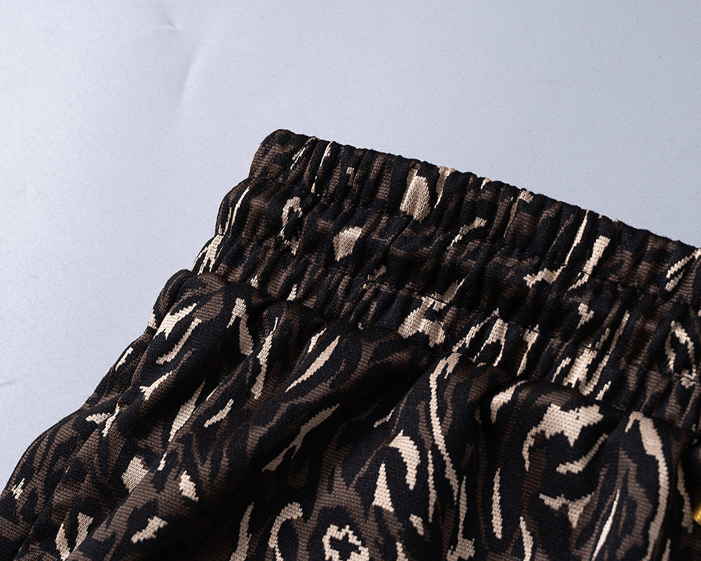 260306 New high-quality custom-made fabric camouflage knitted shorts