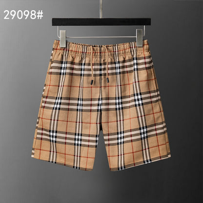 260306 New high-quality custom-made fabric checked knitted shorts