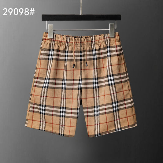 260306 New high-quality custom-made fabric checked knitted shorts