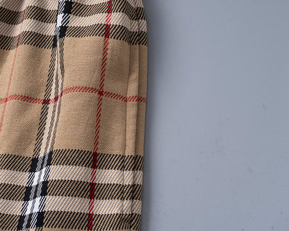 260306 New high-quality custom-made fabric checked knitted shorts