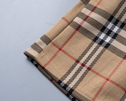 260306 New high-quality custom-made fabric checked knitted shorts