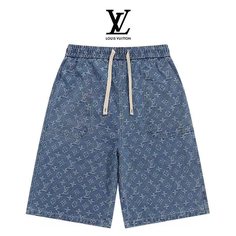 260306 New high-quality washed jacquard denim shorts