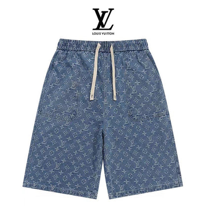 260306 New high-quality washed jacquard denim shorts