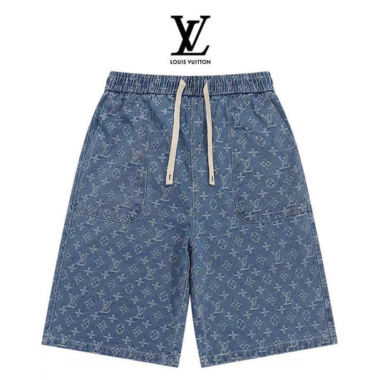 260306 New high-quality washed jacquard denim shorts