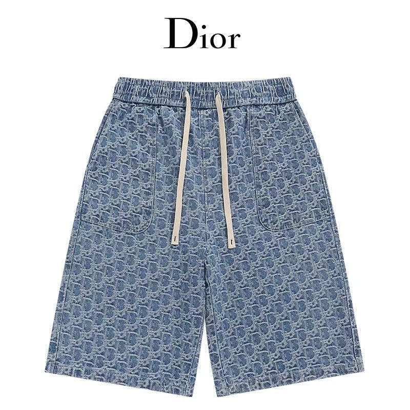 260306 New high-quality washed jacquard denim shorts