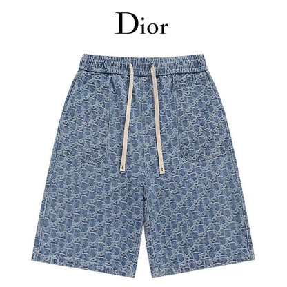 260306 New high-quality washed jacquard denim shorts