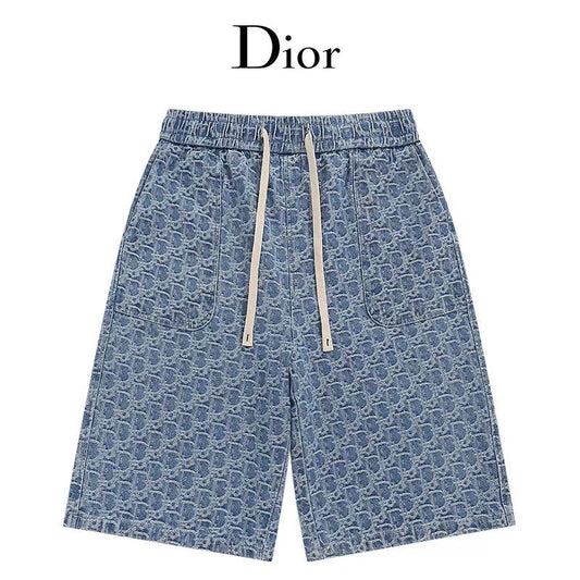 260306 New high-quality washed jacquard denim shorts