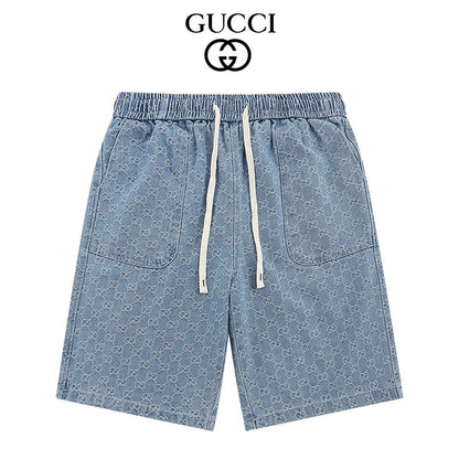260306 New high-quality washed jacquard denim shorts